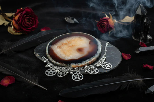 Witchcraft Pentagram Bracelet - Sorceress Sanctuary Bell Pentagram