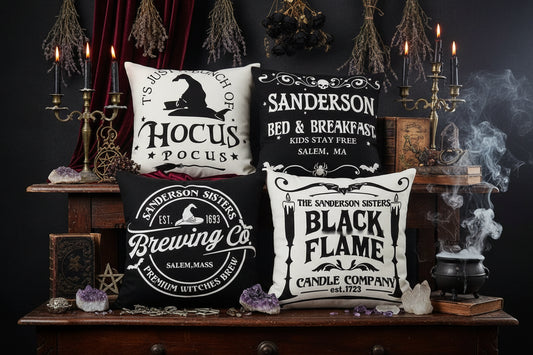 Witchcraft Pillow Covers - Sorceress Sanctuary A / 45x45cm-B / 45x45cm-C / 45x45cm-D / 45x45cm
