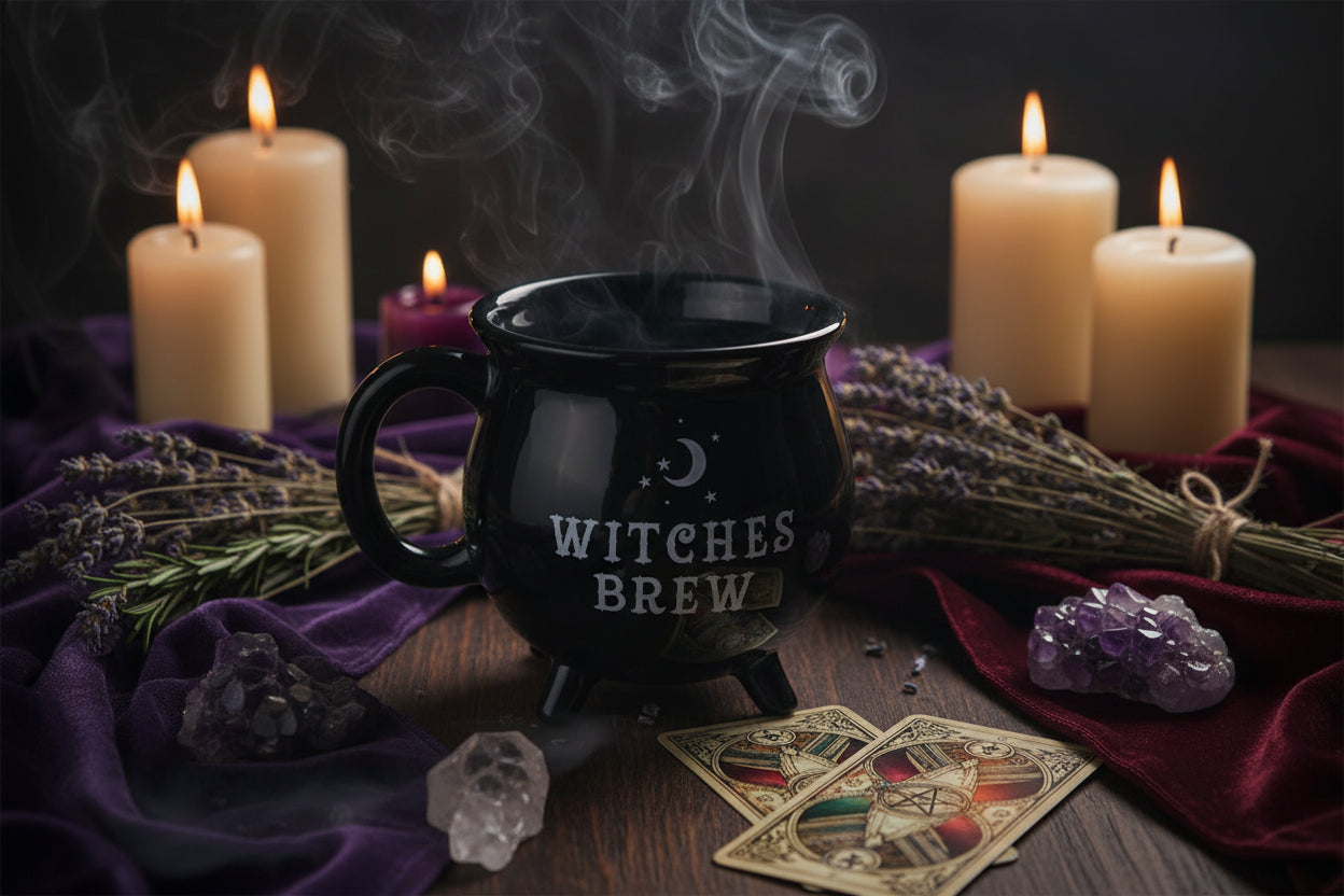 Witches Brew Mug - Sorceress Sanctuary Black - 1PC-White - 1PC