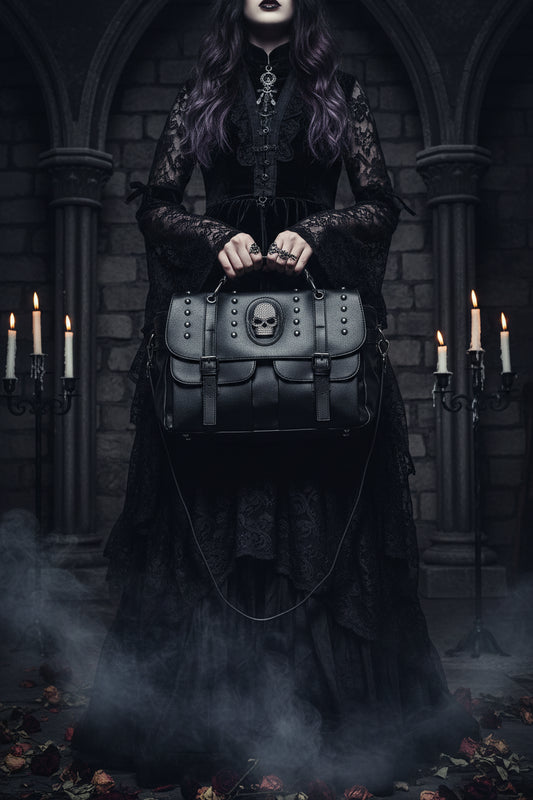 Witchy Skull Handbag - Sorceress Sanctuary Black