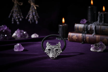 Wolf Hair Tie - Sorceress Sanctuary Silver-Red-Green