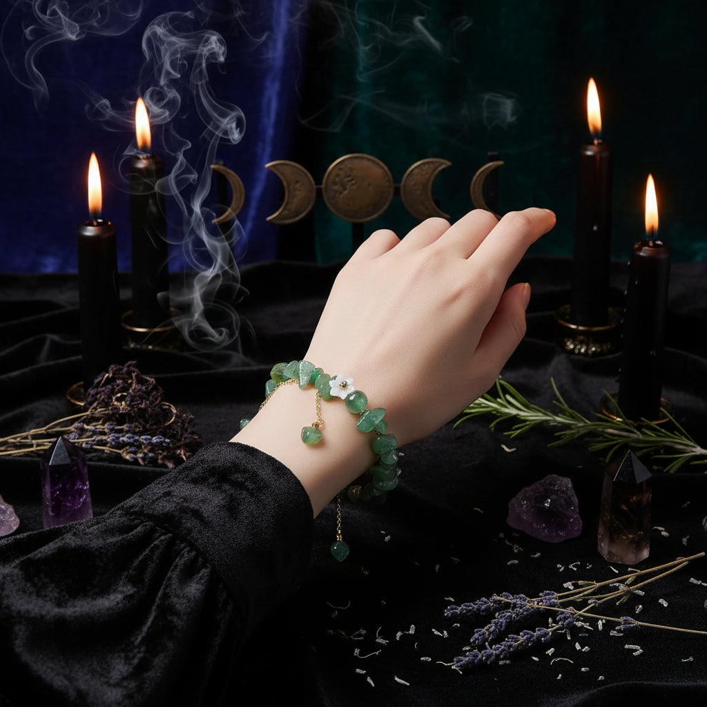 Crushed Stone Pearl Shell Bracelet Sorceress Sanctuary