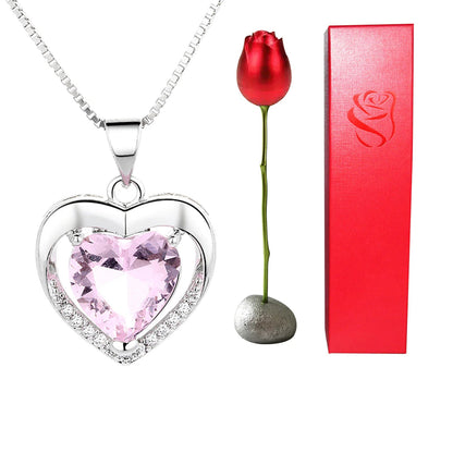 Heart Shaped Crystal Pendant Sorceress Sanctuary