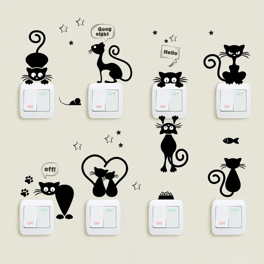 Black Cat DIY Switch Sticker