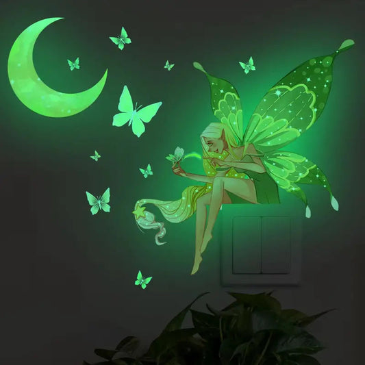 Glow-in-the-Dark Fairy Mermaid Butterfly Wall Stickers Sorceress Sanctuary