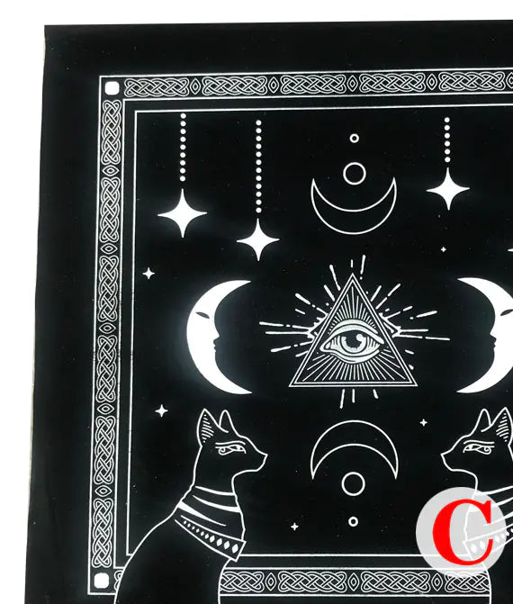 Tarot Tablecloth With Star Pattern & Velvet Material