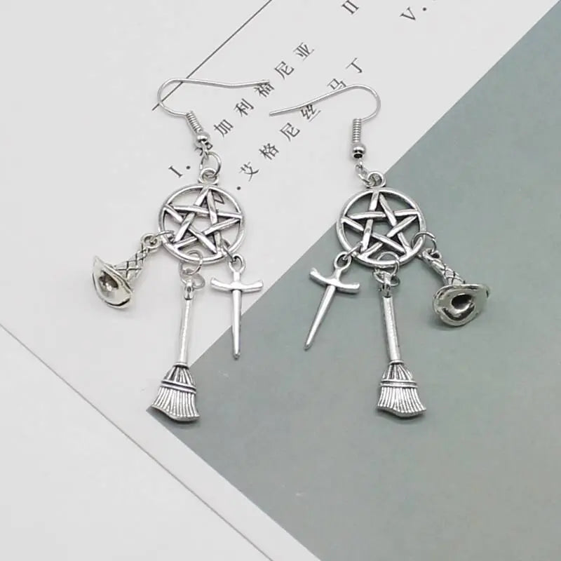 Vintage Harry Potter Punk Magic Earrings with Stars Sorceress Sanctuary