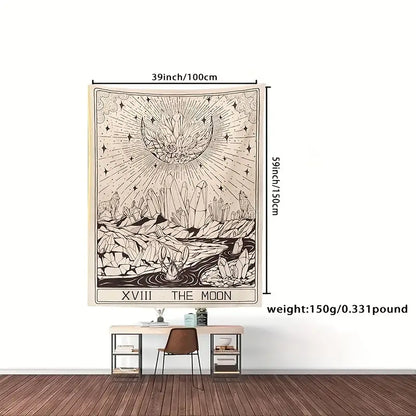Mystical Tarot Moon Tapestry