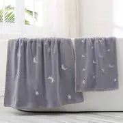 2 Embroidered Soft Towels | Star & Moon
