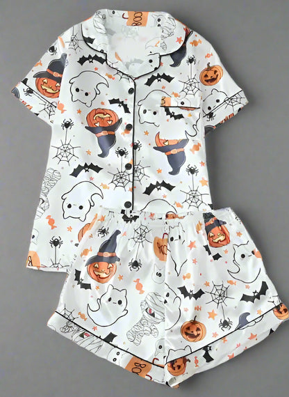 Spooky Satin Pajama Set