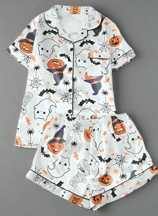 Spooky Satin Pajama Set