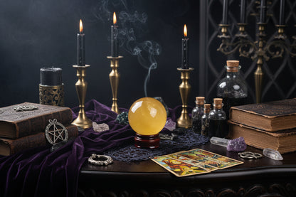 Yellow Crystal Sphere - Sorceress Sanctuary Lemon yellow crystal ball / 4.5-5cm（140g-190g)-Lemon yellow crystal ball / 5-5.5cm (190-232g)-Lemon yellow crystal ball / 5.5-6cm (232-314g)-Lemon yellow crystal ball / 6-6.5cm (314-380g)-Lemon yellow crystal ball / 6.5-7cm (380-460g)