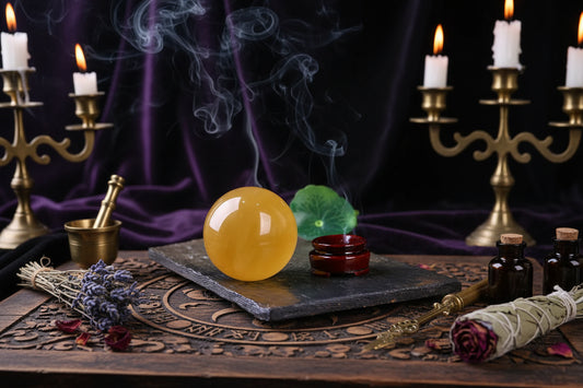 Yellow Crystal Sphere - Sorceress Sanctuary Lemon yellow crystal ball / 4.5-5cm（140g-190g)-Lemon yellow crystal ball / 5-5.5cm (190-232g)-Lemon yellow crystal ball / 5.5-6cm (232-314g)-Lemon yellow crystal ball / 6-6.5cm (314-380g)-Lemon yellow crystal ball / 6.5-7cm (380-460g)