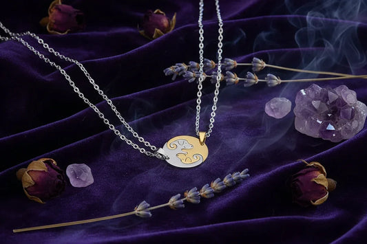 Yin Yang Dog Necklace - Sorceress Sanctuary Black white-Gold black-Gold white