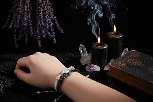 Yin Yang Dragon Bracelet - Sorceress Sanctuary Double Dragon Bracelet 1 Pair-Double Dragon Bracelet White-Ssangyong Black Rope