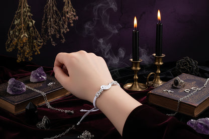 Yin Yang Dragon Bracelet - Sorceress Sanctuary Double Dragon Bracelet 1 Pair-Double Dragon Bracelet White-Ssangyong Black Rope