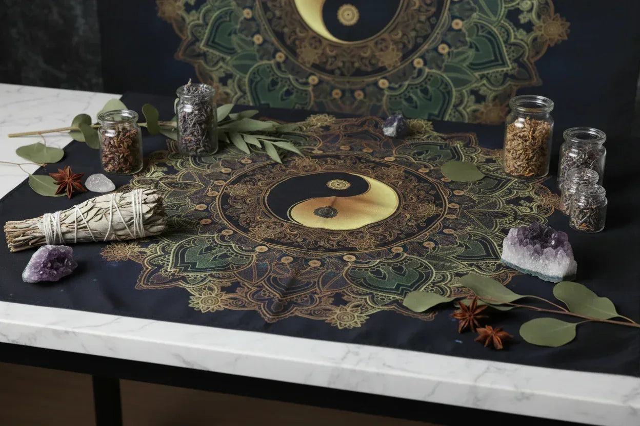 Yin Yang Tapestry - Sorceress Sanctuary 150×130cm