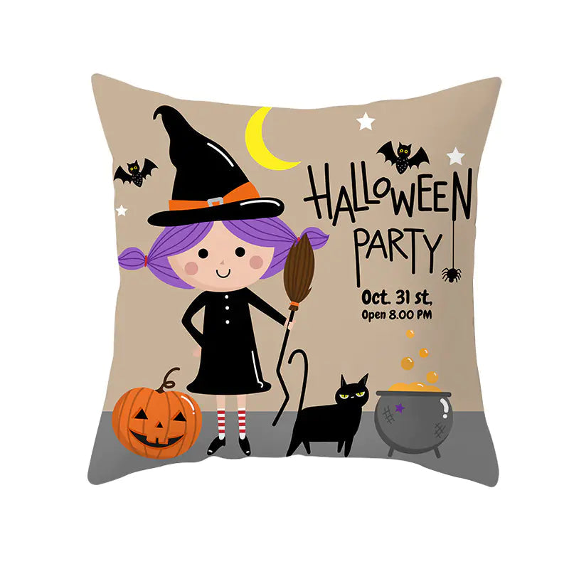 Halloween Witchy Cat & Pumpkin | Pillowcases Sorceress Sanctuary