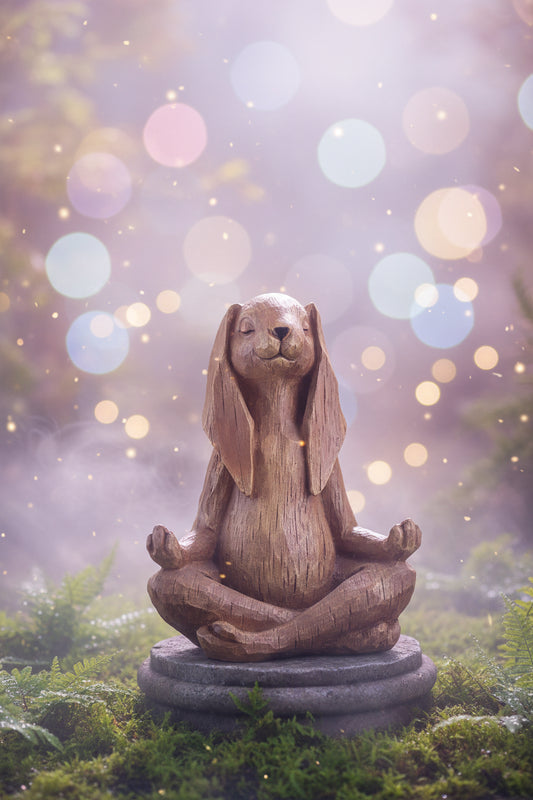 Zen Rabbit Sculpture - Sorceress Sanctuary Jackrabbit