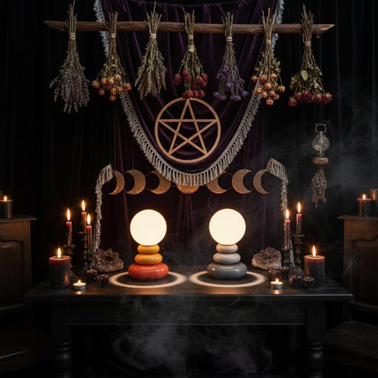 Zen Stacked Stone Lamp - Sorceress Sanctuary Gray / USB Dimming Three Colors-Blue / USB Dimming Three Colors-Orange / USB Dimming Three Colors-Blue / USB Monochrome Warm Light-Gray / USB Monochrome Warm Light