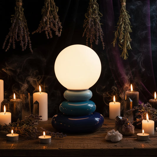 Zen Stacked Stone Lamp - Sorceress Sanctuary Gray / USB Dimming Three Colors-Blue / USB Dimming Three Colors-Orange / USB Dimming Three Colors-Blue / USB Monochrome Warm Light-Gray / USB Monochrome Warm Light