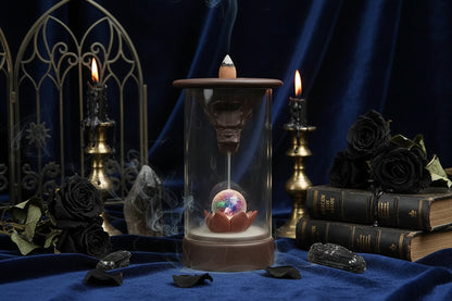 Zisha Lotus Incense - Sorceress Sanctuary Brown-Lotues with 10 cons