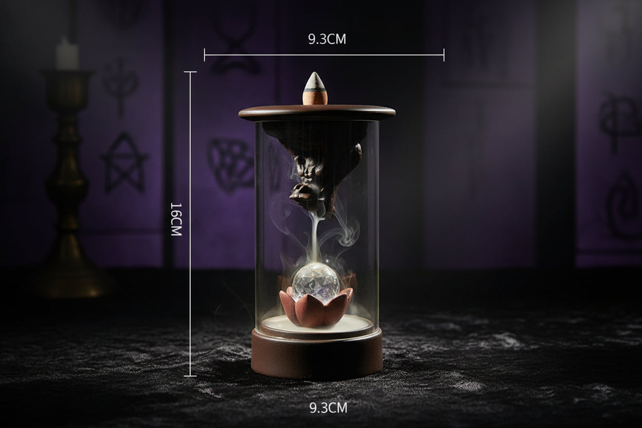 Zisha Lotus Incense - Sorceress Sanctuary Brown-Lotues with 10 cons