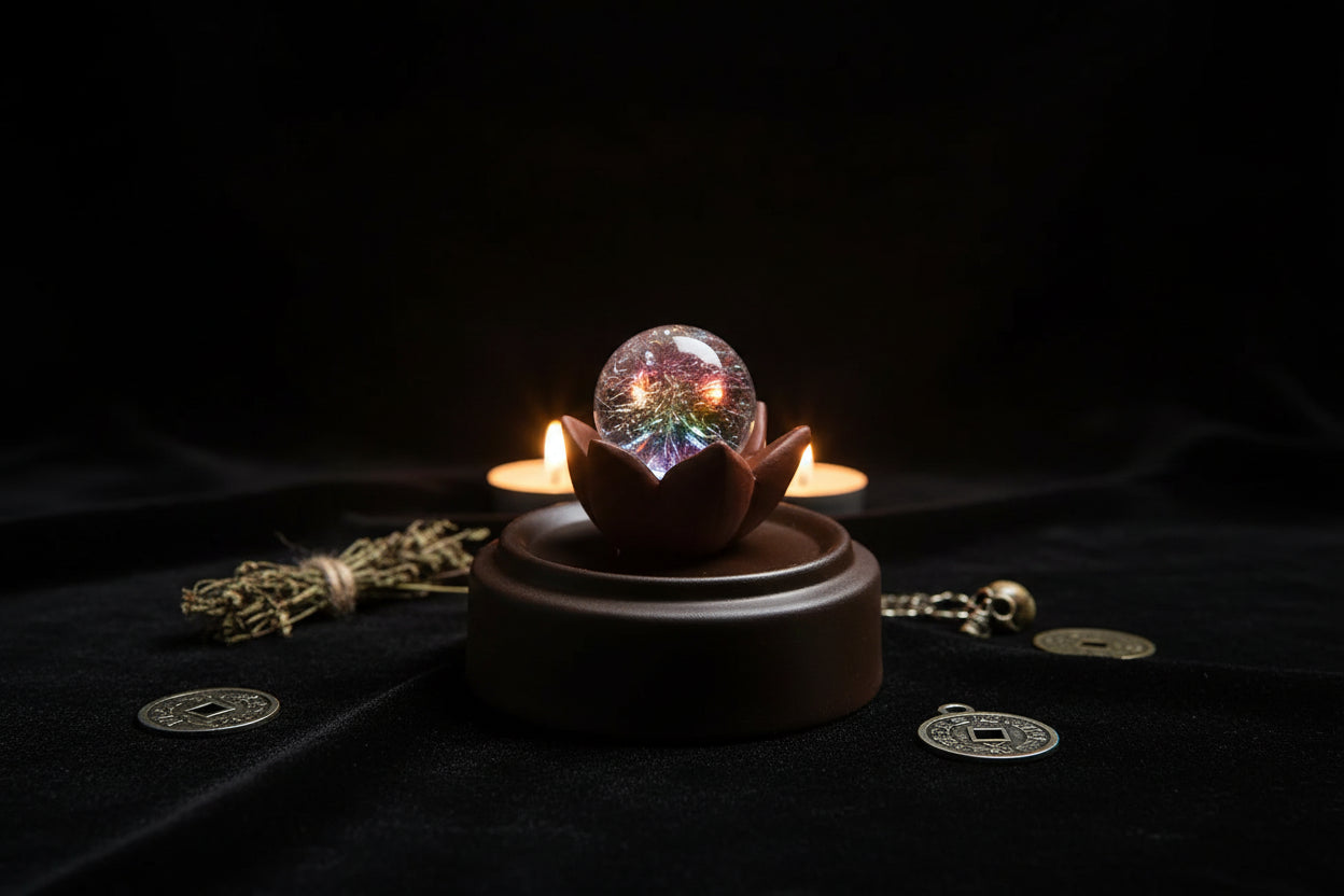 Zisha Lotus Incense - Sorceress Sanctuary Brown-Lotues with 10 cons