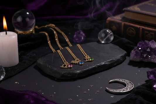 Zodiac Birthstone Necklace - Sorceress Sanctuary Style 1-Style 7-Style 6-Style 10-Style 8
