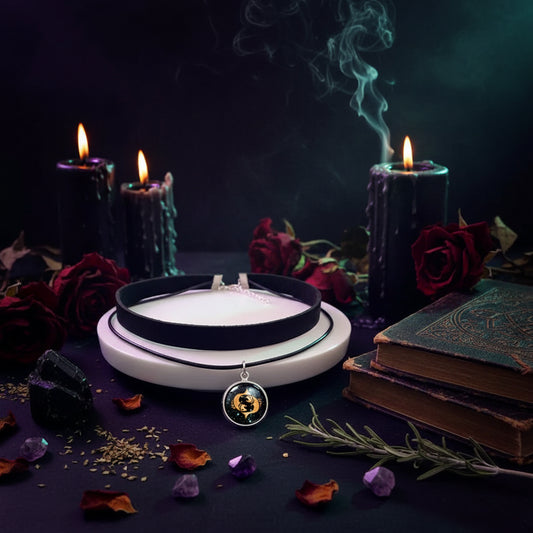 Zodiac Choker Necklace - Sorceress Sanctuary Aquarius-Leo-Gemini-Capricorn-Sagittarius