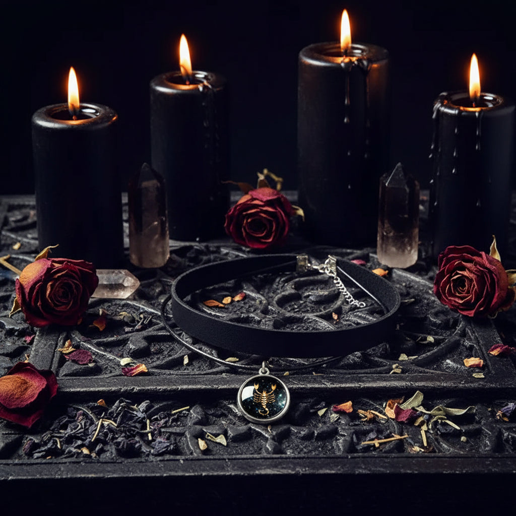 Zodiac Choker Necklace - Sorceress Sanctuary Aquarius-Leo-Gemini-Capricorn-Sagittarius
