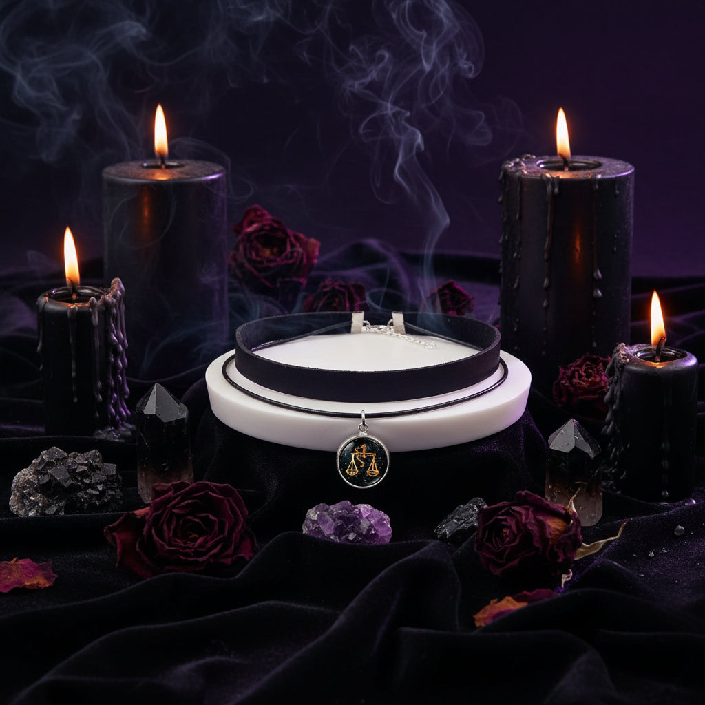 Zodiac Choker Necklace - Sorceress Sanctuary Aquarius-Leo-Gemini-Capricorn-Sagittarius