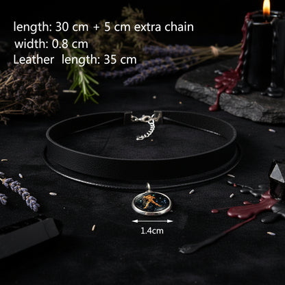 Zodiac Choker Necklace - Sorceress Sanctuary Aquarius-Leo-Gemini-Capricorn-Sagittarius