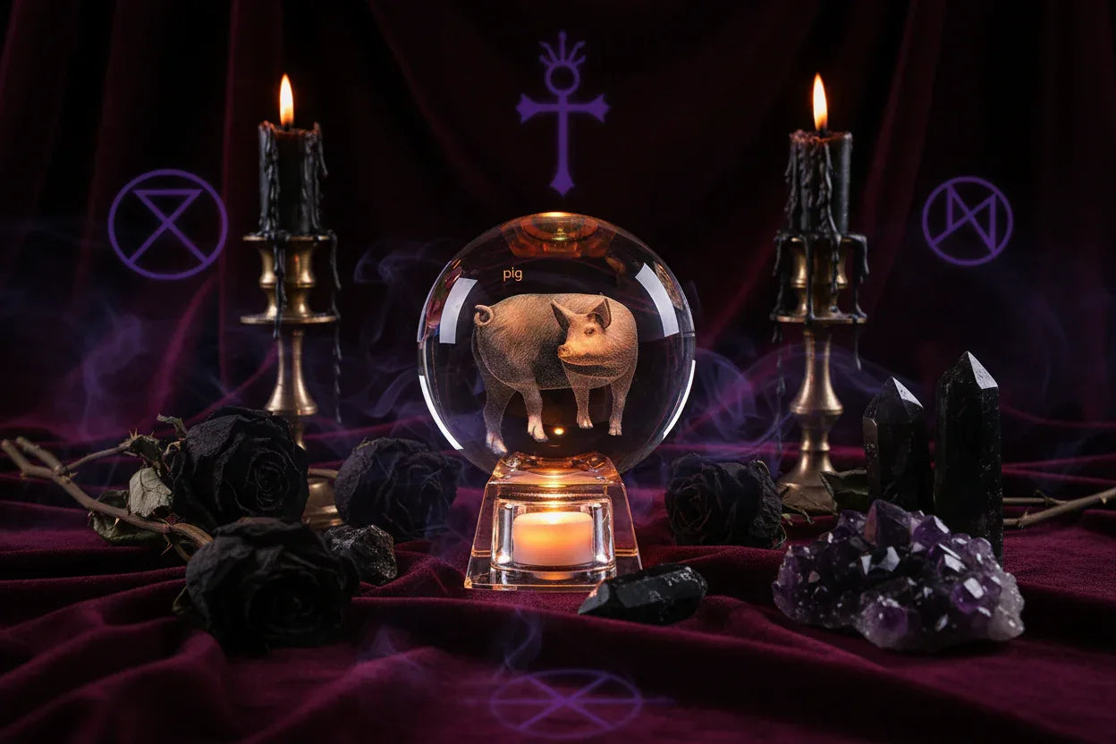 Zodiac Crystal Ball - Sorceress Sanctuary Dog / 6 cm-Dog / 8 cm-Rabbit / 6 cm-Rabbit / 8 cm-Chicken / 6 cm