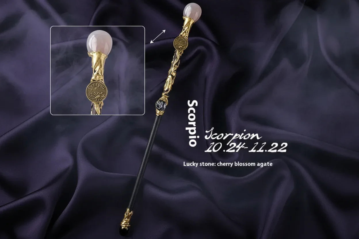 Zodiac Crystal Wand - Sorceress Sanctuary Pisces Truncheon / 30cm-Sagittarius Truncheon / 30cm-Virgo Truncheon / 30cm-Aquarian Truncheon / 30cm-Capricorn Truncheon / 30cm