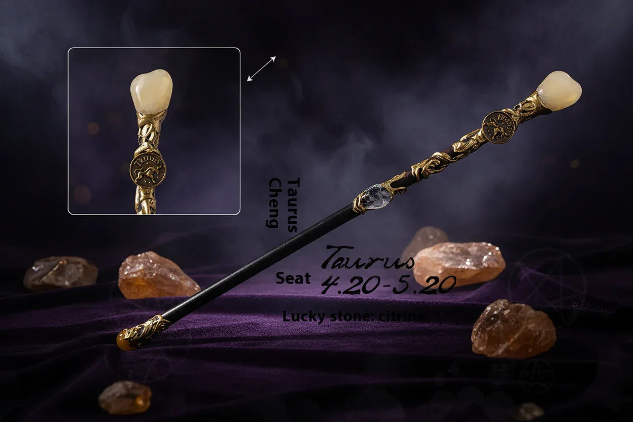 Zodiac Crystal Wand - Sorceress Sanctuary Pisces Truncheon / 30cm-Sagittarius Truncheon / 30cm-Virgo Truncheon / 30cm-Aquarian Truncheon / 30cm-Capricorn Truncheon / 30cm