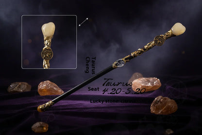 Zodiac Crystal Wand - Sorceress Sanctuary Pisces Truncheon / 30cm-Sagittarius Truncheon / 30cm-Virgo Truncheon / 30cm-Aquarian Truncheon / 30cm-Capricorn Truncheon / 30cm