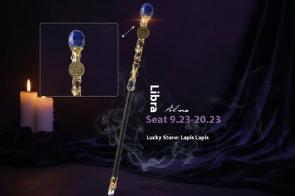 Zodiac Crystal Wand - Sorceress Sanctuary Pisces Truncheon / 30cm-Sagittarius Truncheon / 30cm-Virgo Truncheon / 30cm-Aquarian Truncheon / 30cm-Capricorn Truncheon / 30cm