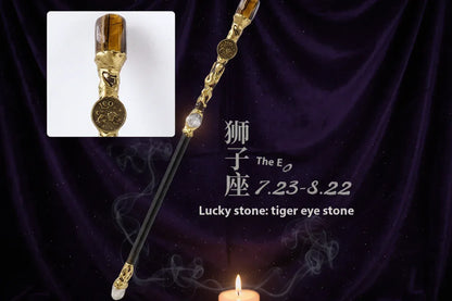 Zodiac Crystal Wand - Sorceress Sanctuary Pisces Truncheon / 30cm-Sagittarius Truncheon / 30cm-Virgo Truncheon / 30cm-Aquarian Truncheon / 30cm-Capricorn Truncheon / 30cm