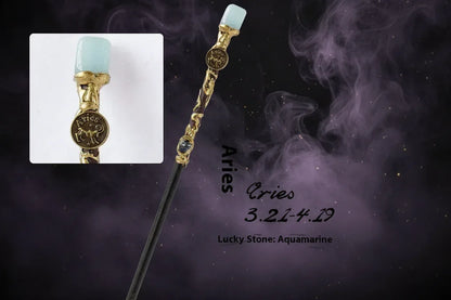 Zodiac Crystal Wand - Sorceress Sanctuary Pisces Truncheon / 30cm-Sagittarius Truncheon / 30cm-Virgo Truncheon / 30cm-Aquarian Truncheon / 30cm-Capricorn Truncheon / 30cm