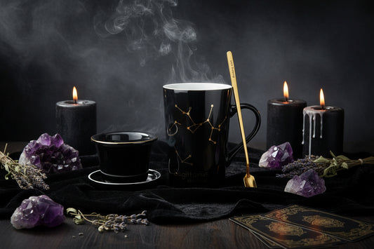Zodiac Mug Set - Sorceress Sanctuary Taurus Black-Scorpio Black-Aries Black-Libra Black-Gemini Black