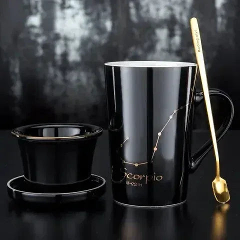 Zodiac Mug Set - Sorceress Sanctuary Taurus Black-Scorpio Black-Aries Black-Libra Black-Gemini Black