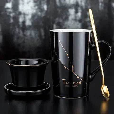 Zodiac Mug Set - Sorceress Sanctuary Taurus Black-Scorpio Black-Aries Black-Libra Black-Gemini Black