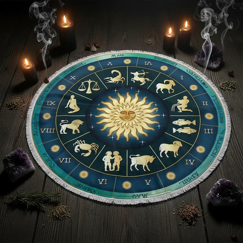 Zodiac Towel - Sorceress Sanctuary Deep Green