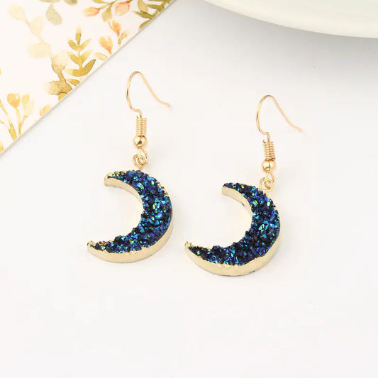 Enchanted Crescent Resin Earrings