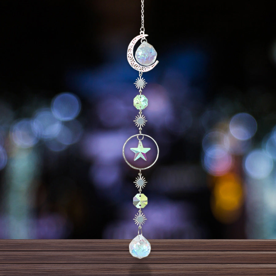 2023 Modern Minimalist Star and Moon Crystal Wind Chime