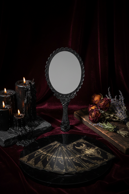 Korean Palace Retro Handle Cosmetic Mirror Sorceress Sanctuary