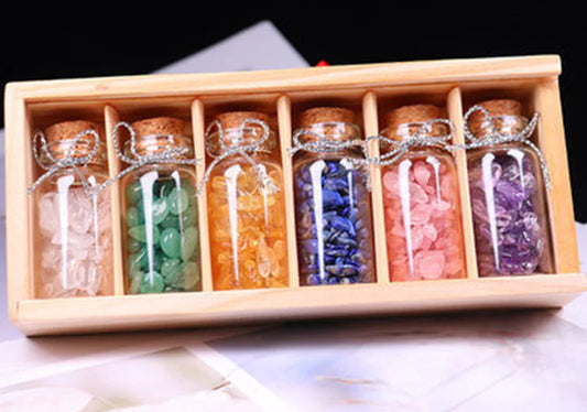 Crystal Drift Bottles | Wooden Keepsake