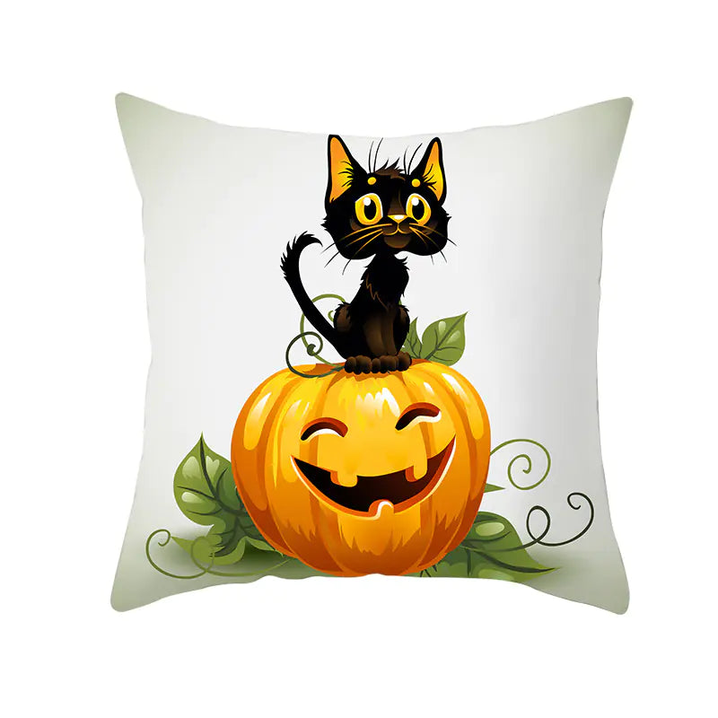 Halloween Witchy Cat & Pumpkin | Pillowcases Sorceress Sanctuary