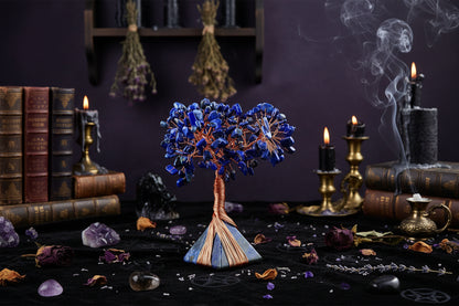 Crystal Pyramid Trees - Sorceress Sanctuary Amethyst + amethyst gravel / 4cm pyramid flower tree-Pink crystal + pink crystal gravel / 4cm pyramid flower tree-Lapis lazuli + lapis lazuli gravel / 4cm pyramid flower tree-Dongling Jade + Dongling Jade gravel / 4cm pyramid flower tree-Tiger Eye Stone + Tiger Eye Stone gravel / 4cm pyramid flower tree